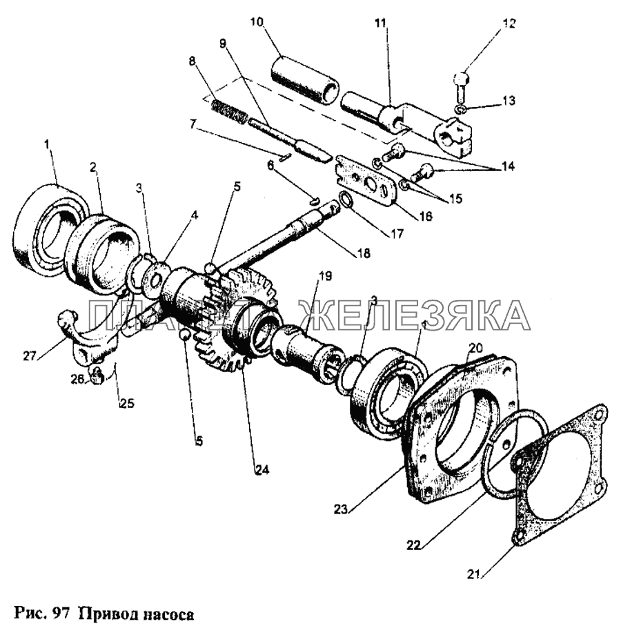 Привод насоса МТЗ-1221