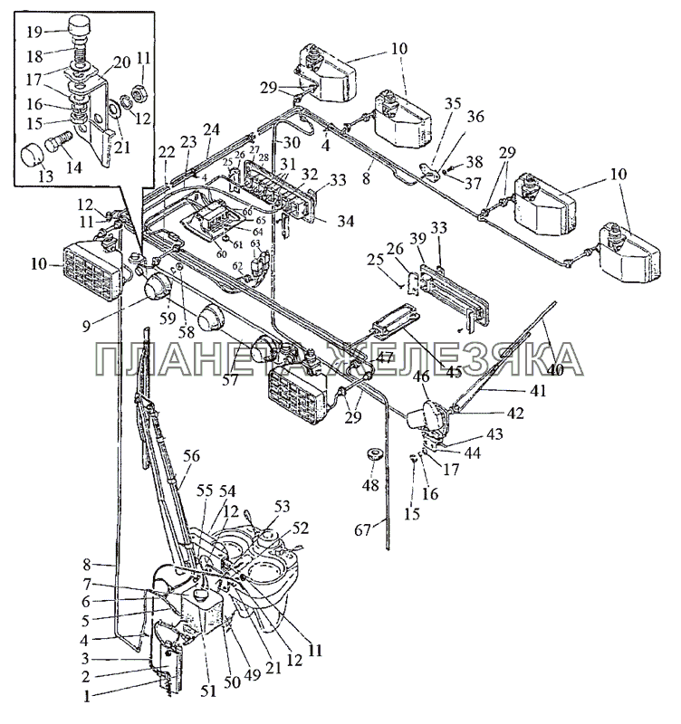 Электрооборудование по кабине МТЗ-1222/1523