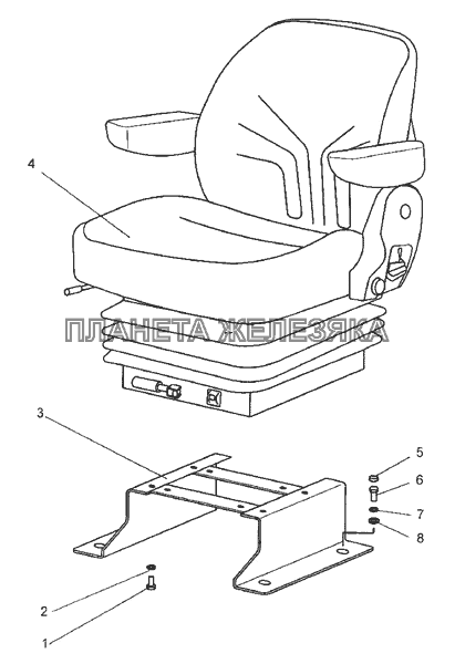 Сиденье оператора МТЗ-1523.4