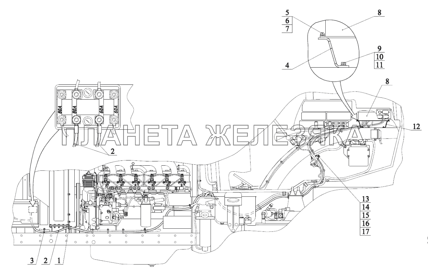 Установка блока коммутации и защиты МТЗ-1523.6