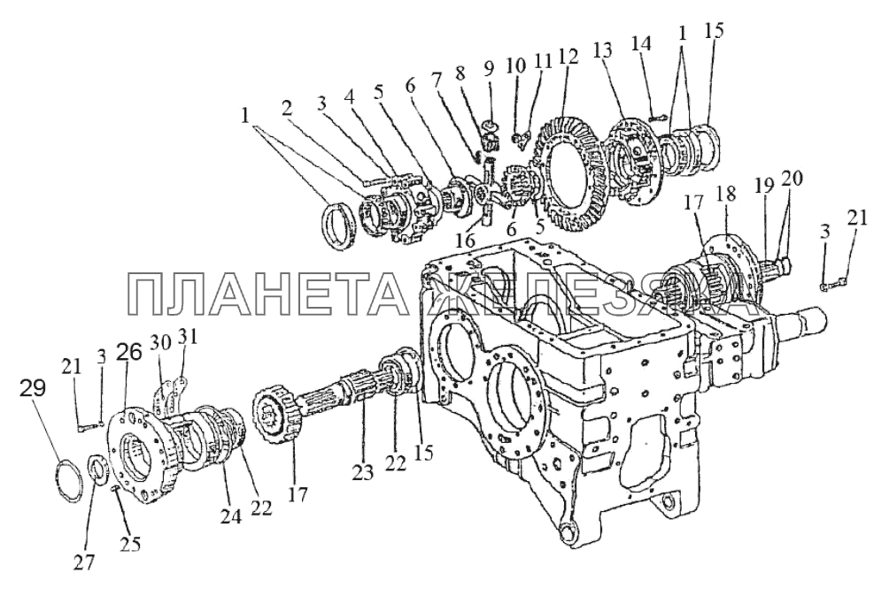 Дифференциал. Стакан подшипников. МТЗ-1523.6