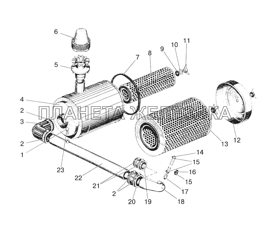 Тракт воздухоподводящий МТЗ-1523