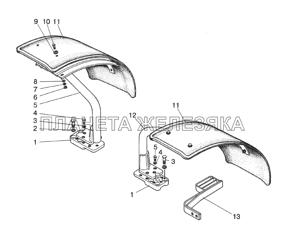 Крылья передних колес МТЗ-1523