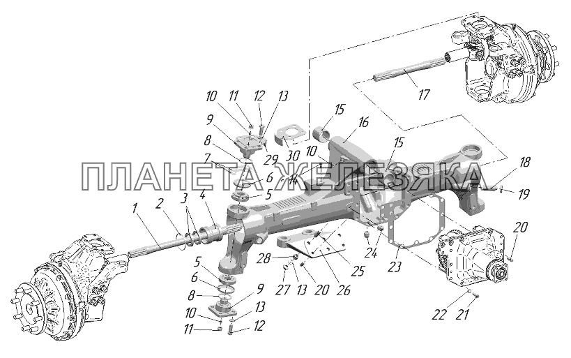 Передний ведущий мост Беларус-2122.3/2122.4