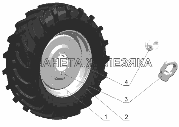 Колесо заднее ведущее Беларус-2122.3/2122.4