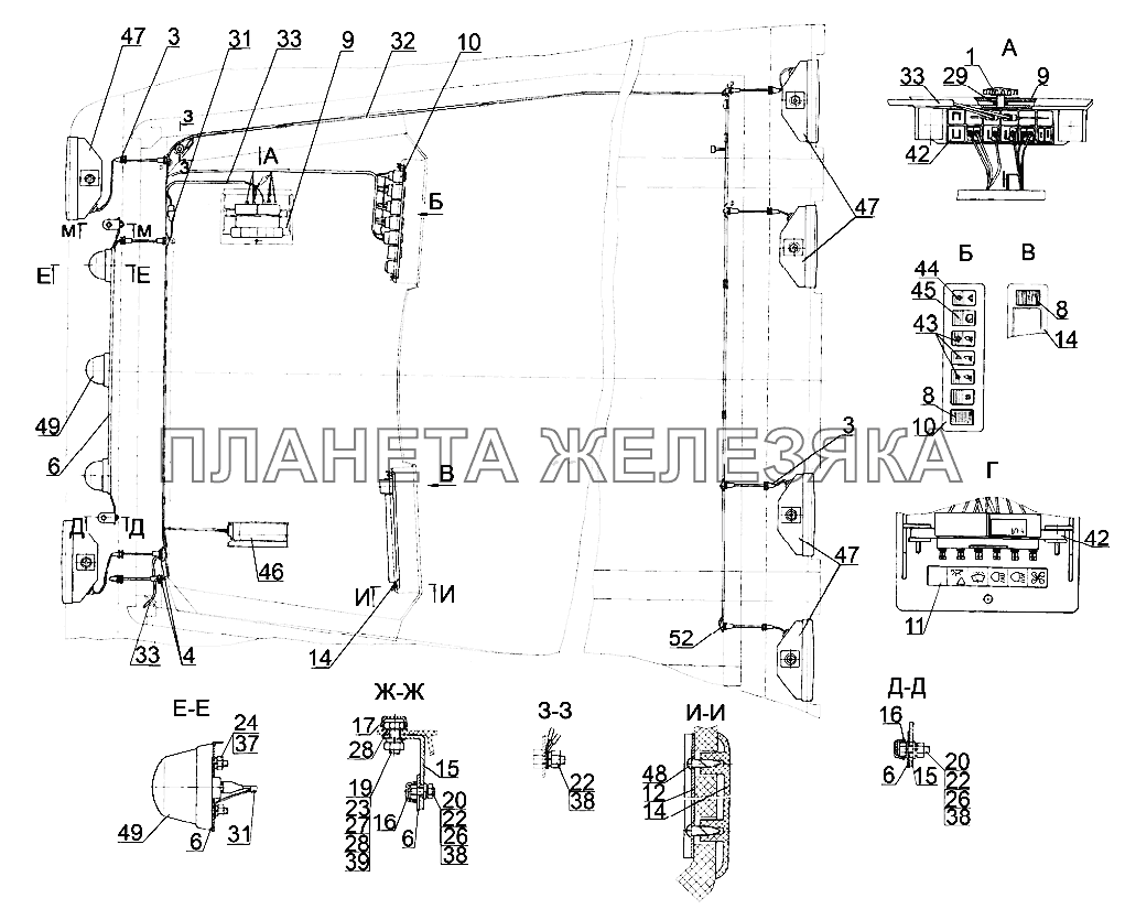 Установка фар рабочих Беларус-2122.3 Беларус-2122.3/2122.4