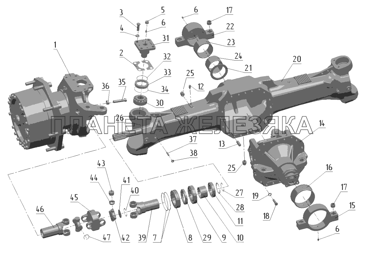 Мост передний Беларус-3022ДЦ.1