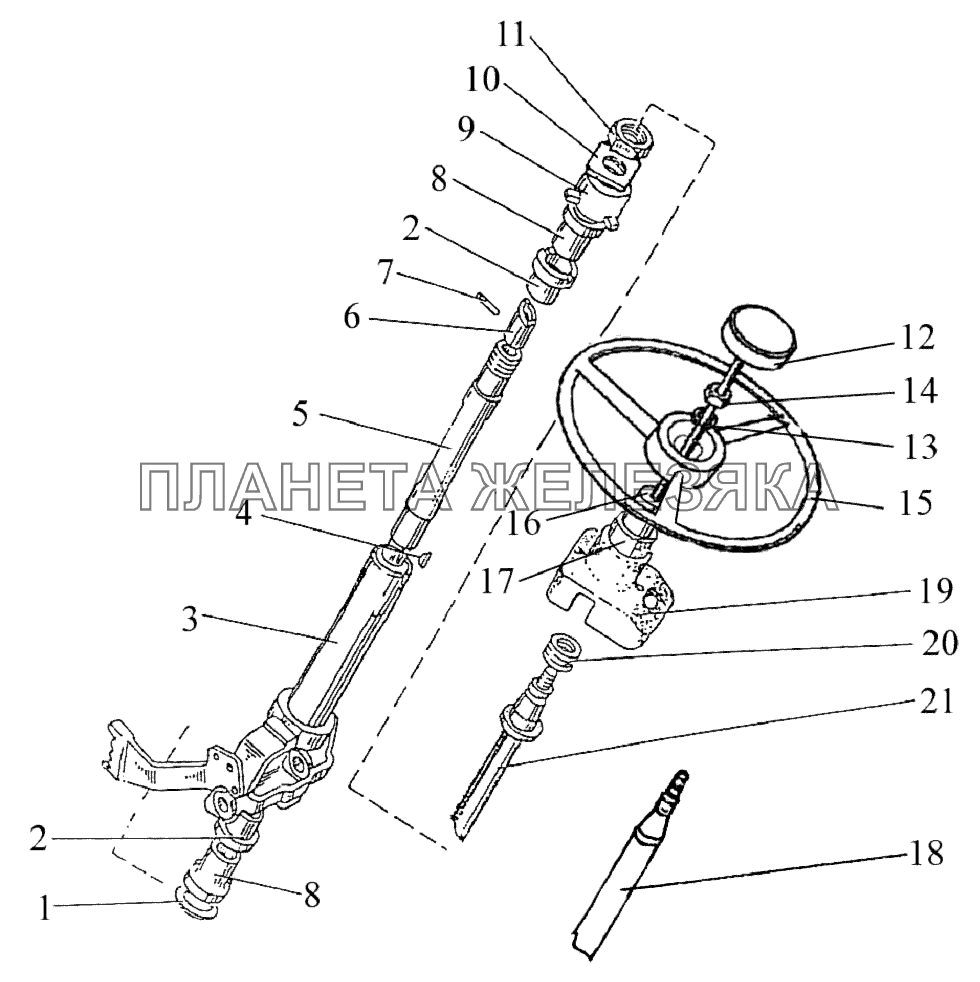 Колонка рулевая Беларус-3022ДЦ.1