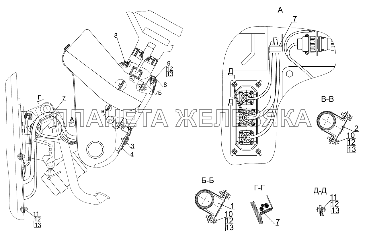 Установка щитка приборов Беларус-3022ДЦ.1