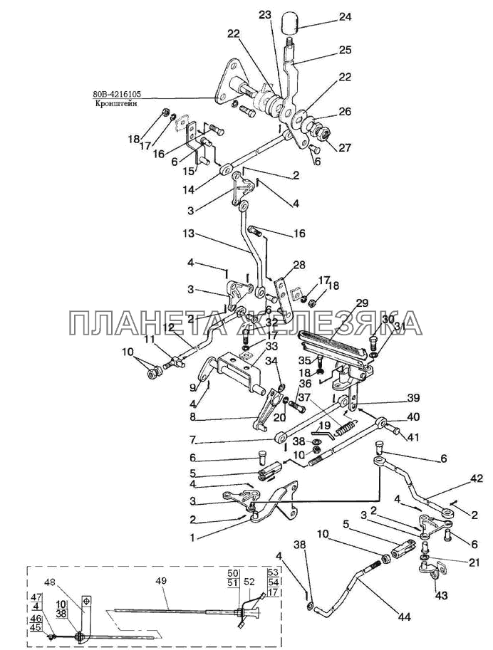 Управление подачей топлива МТЗ-570