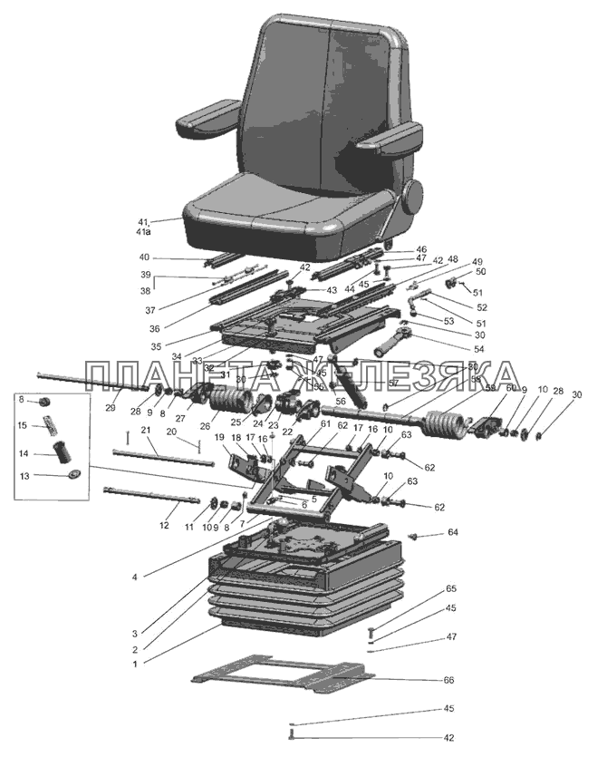 Сиденье оператора МТЗ-570