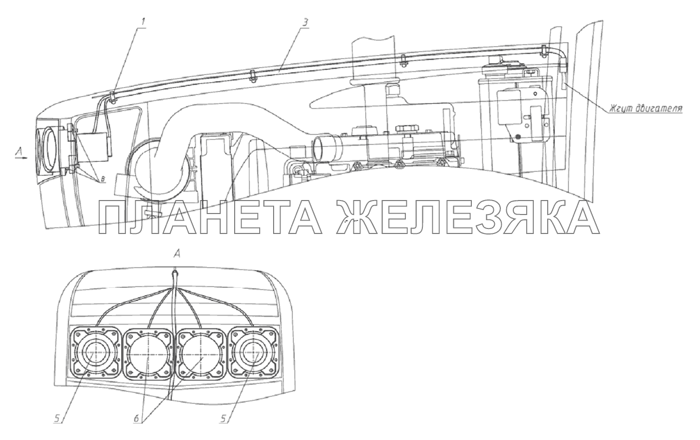 Установка фар дорожных 322-3700020 Беларус-622