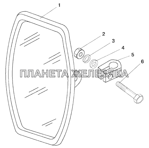 Зеркало заднего вида боковое МТЗ-80.1