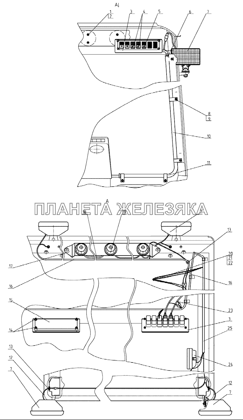 Установка фар рабочих МТЗ-80.1