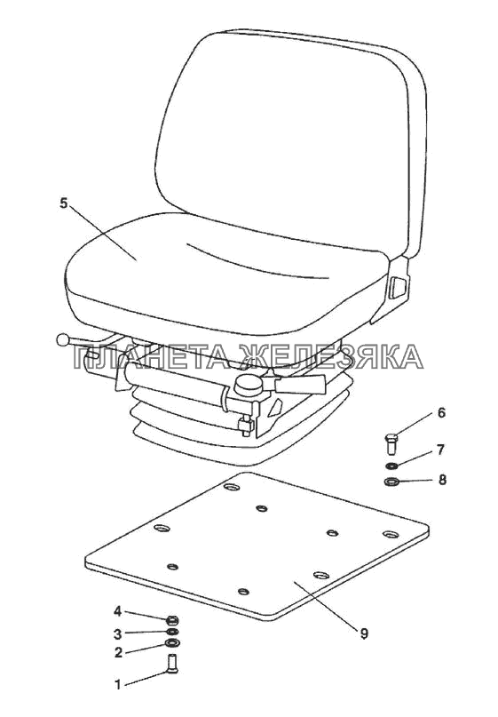 Сиденье оператора МТЗ-821/921