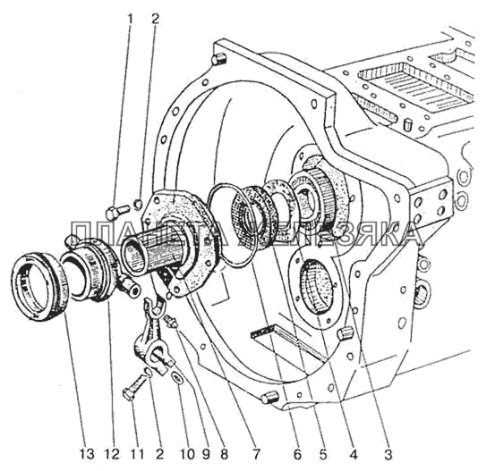 Схема корпуса сцепления мтз 82