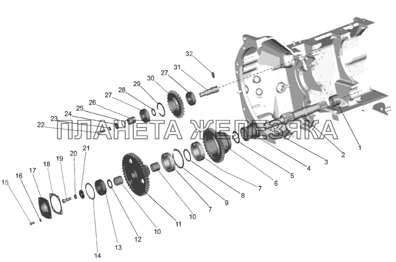 Корпус сцепления (привод ВОМ, привод насоса гидросистемы навески) МТЗ-920.4/952.4