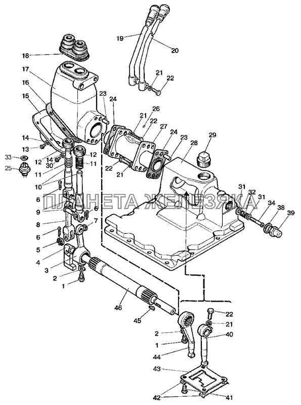 Механизм 2-х рычажного управления КП МТЗ-920.4/952.4