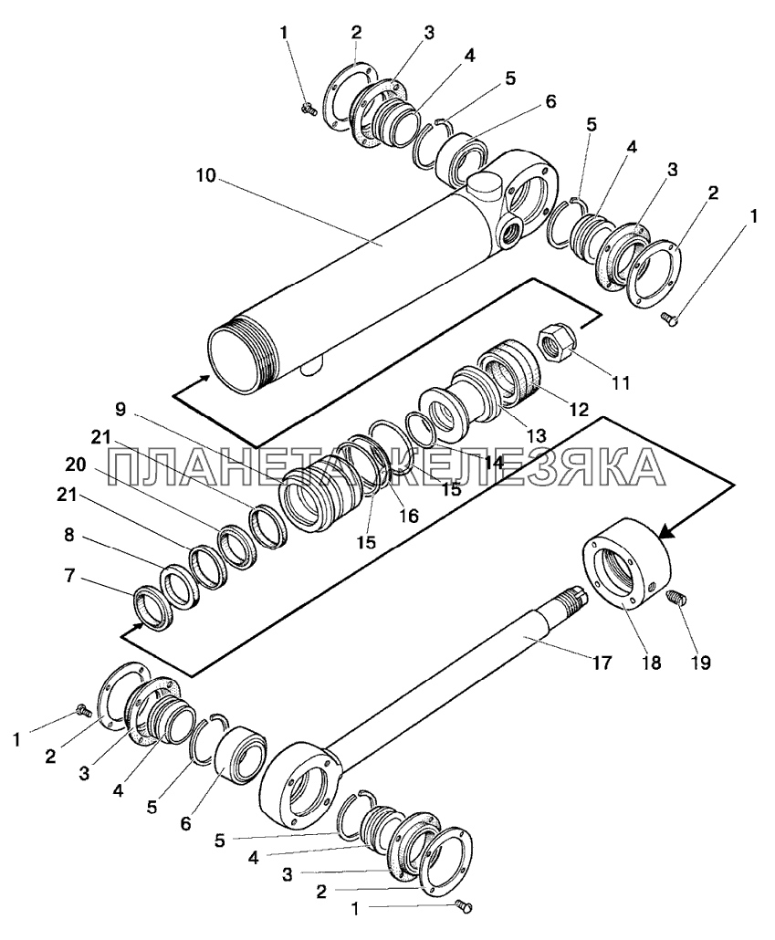 Гидроцилиндр Ц63 (63x30-200) Беларус-923.5