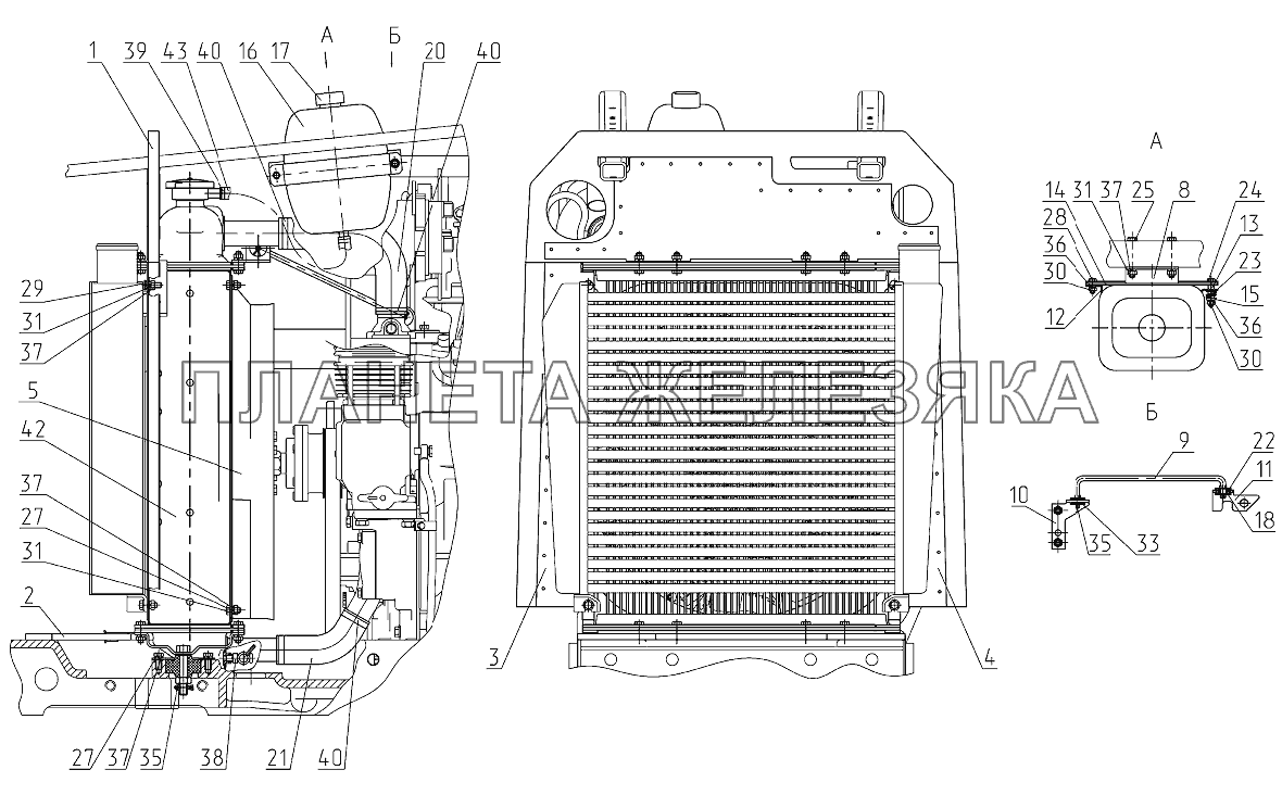 Блок охлаждения Беларус-952.5