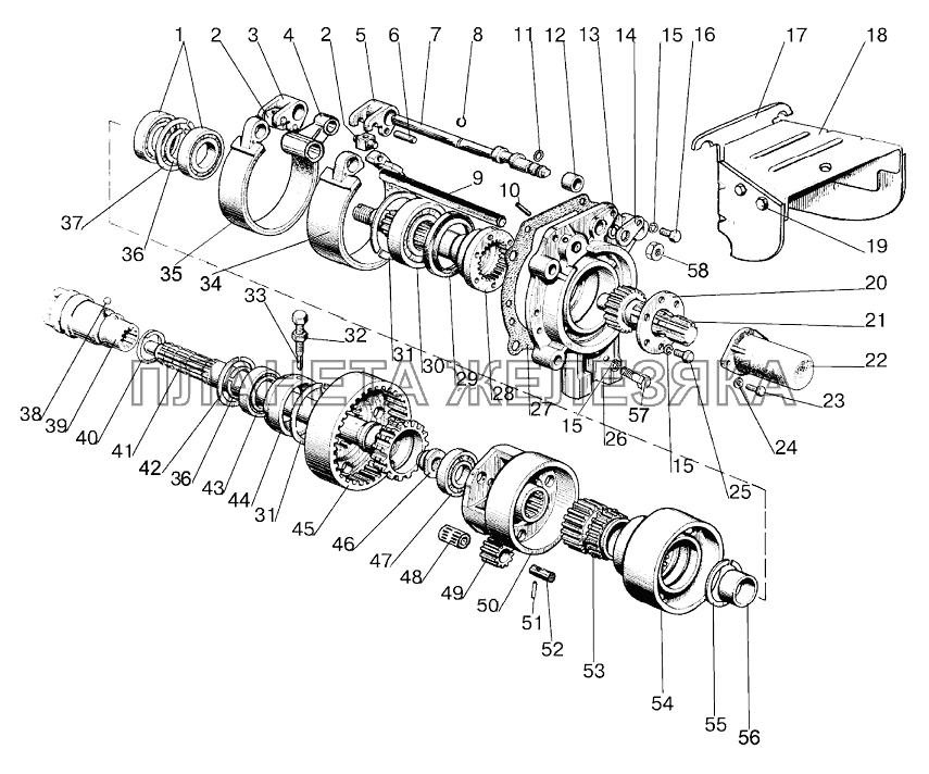 Вал отбора мощности задний 85-4202010 Беларус-952.5