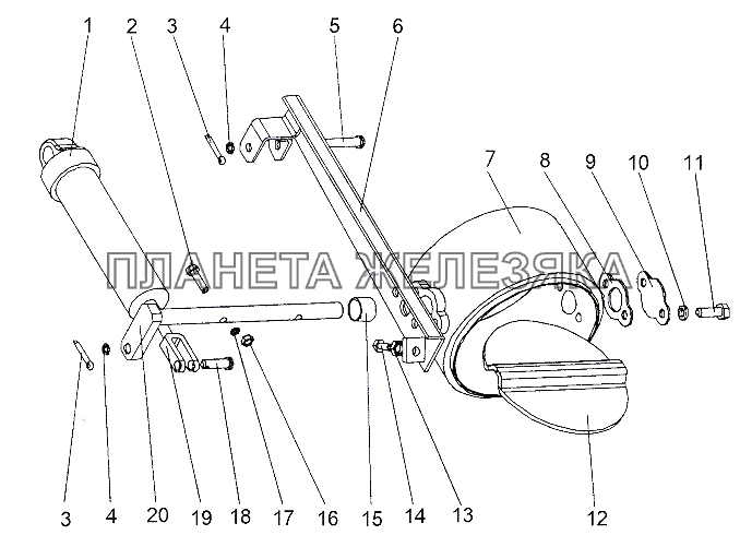 Заслонка 69237-3570010 МЗКТ-65151 