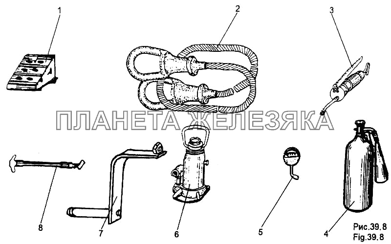 Принадлежности из комплекта ЗИ МЗКТ-65158