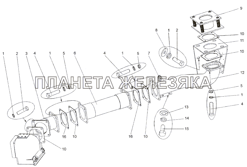 Установка обогревательного устройства МЗКТ-652511