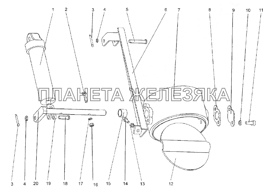 Заслонка 69237-3570010 МЗКТ-652511