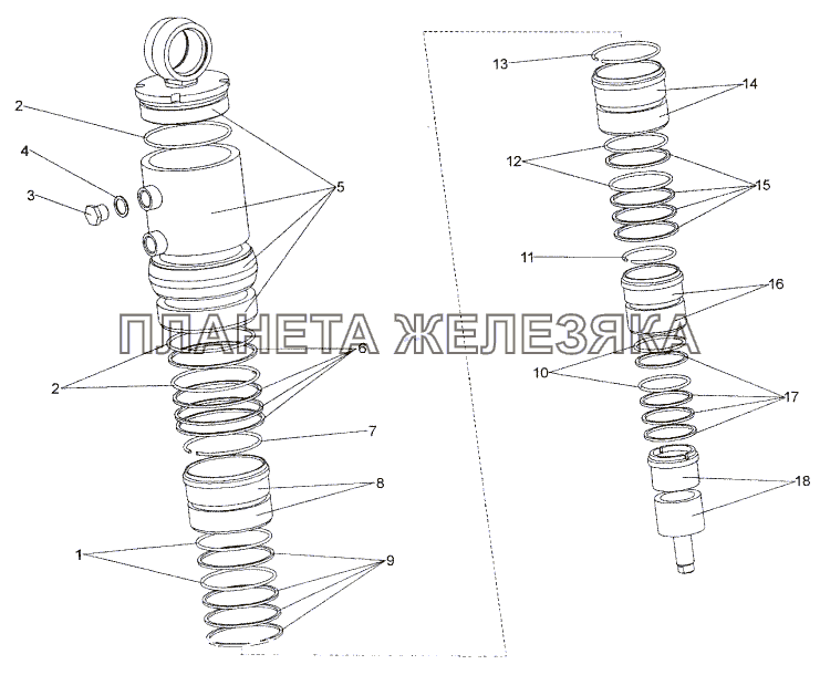 Гидроцилиндр 652511-8603010-02 МЗКТ-652511