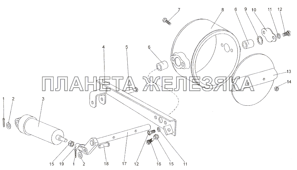 Заслонка 69237-3570010 МЗКТ-79011