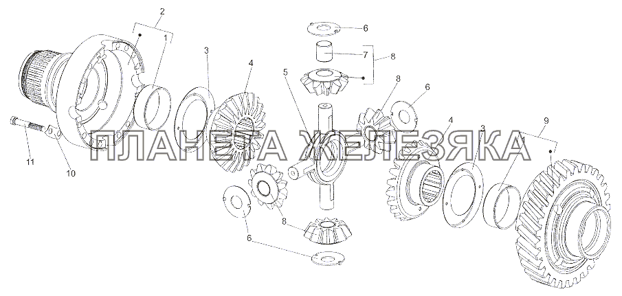 Дифференциал 7930-1830010 МЗКТ-79011