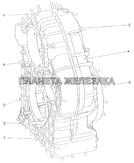 Картер раздаточной коробки 8020-1802010-20 МЗКТ-7402