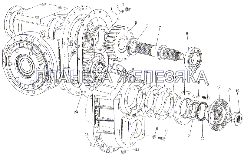 Редукторы 6527-2502010, 7402-2502010 МЗКТ-7402