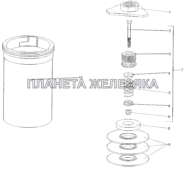 Фильтр с клапаном 7930-1910024-01 МЗКТ-7401