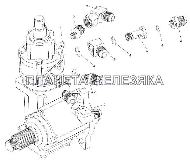 Присоединительная арматура к распределителю МЗКТ-7402