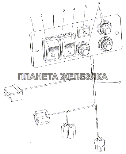 Панель управления платформой Э79011-3800010 МЗКТ-79011