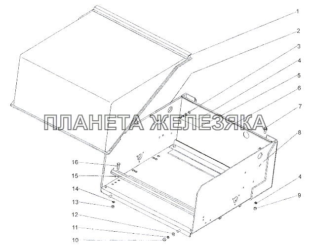 Контейнер аккумуляторный 8007-3748002, 8007-3748002-10 МЗКТ-7402