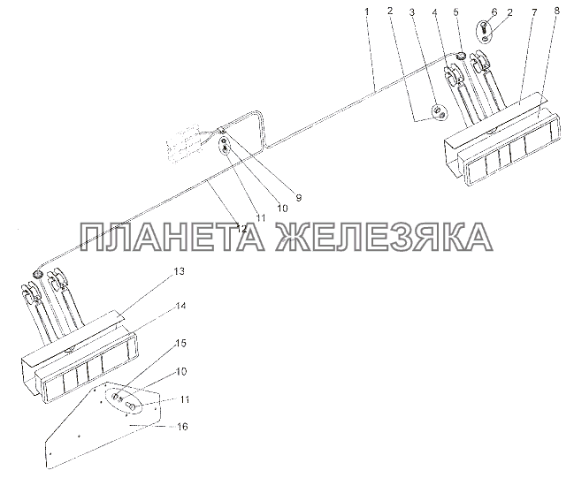 Установка задних фонарей МЗКТ-7401