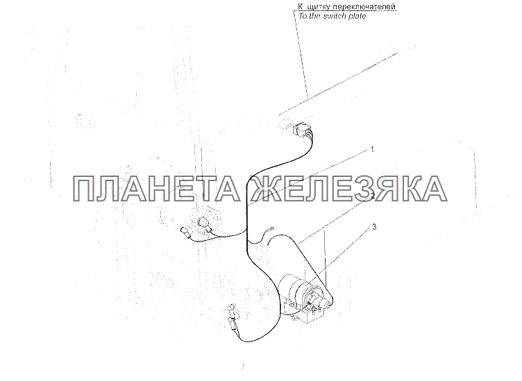 Установка электрооборудования подогревателя МЗКТ-6527