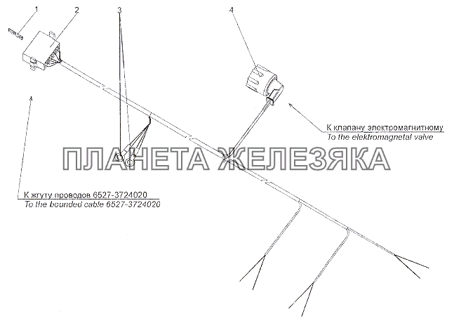 Жгут проводов 6527-3724588 МЗКТ-7401