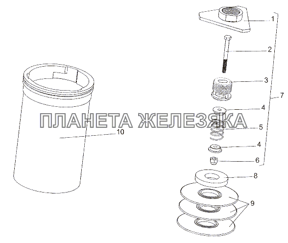 Фильтр с клапаном 7930-1910024-01 МЗКТ-7401