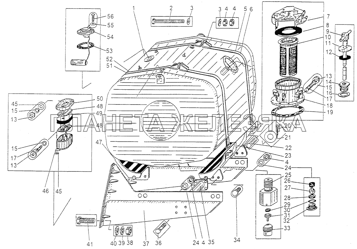 Бак топливный МЗКТ-74131