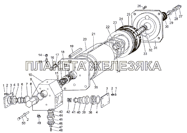 Усилитель пневмогидравлический 65151-1609200-10 МЗКТ-74171