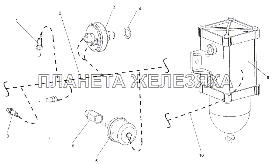 Установка электрооборудования двигателя МЗКТ-74171