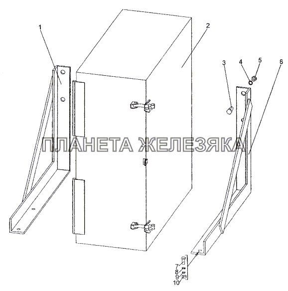 Установка инструментального ящика МЗКТ-74171