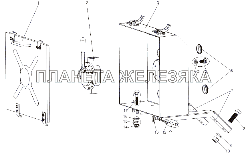 Установка агрегатов топливной системы МЗКТ-79092 (нов.)