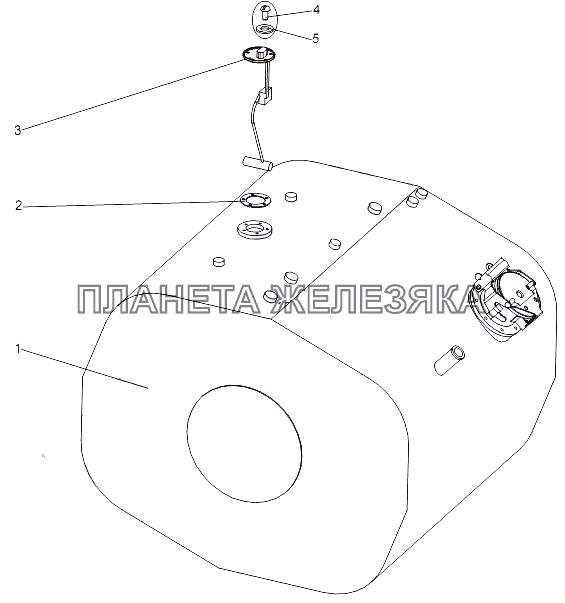 Бак топливный 7930-1101008 МЗКТ-79097