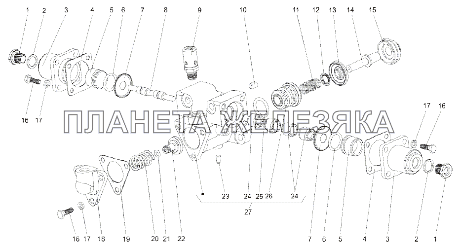 Воздухораспределитель 201-1723010 МЗКТ-79091