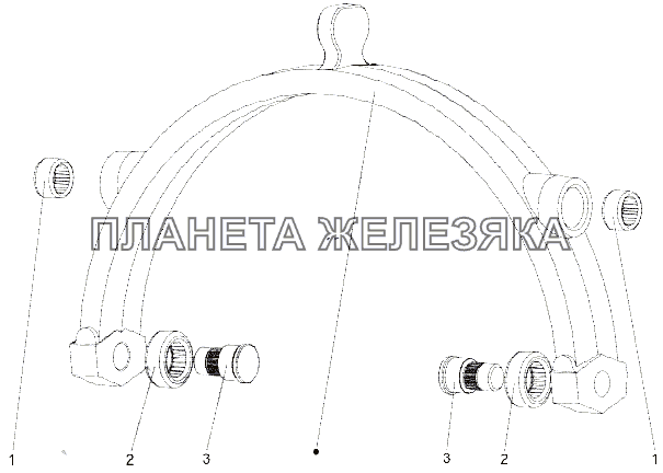 Вилка механизма переключения понижающей передачи 201-1722049 МЗКТ-79092 (нов.)